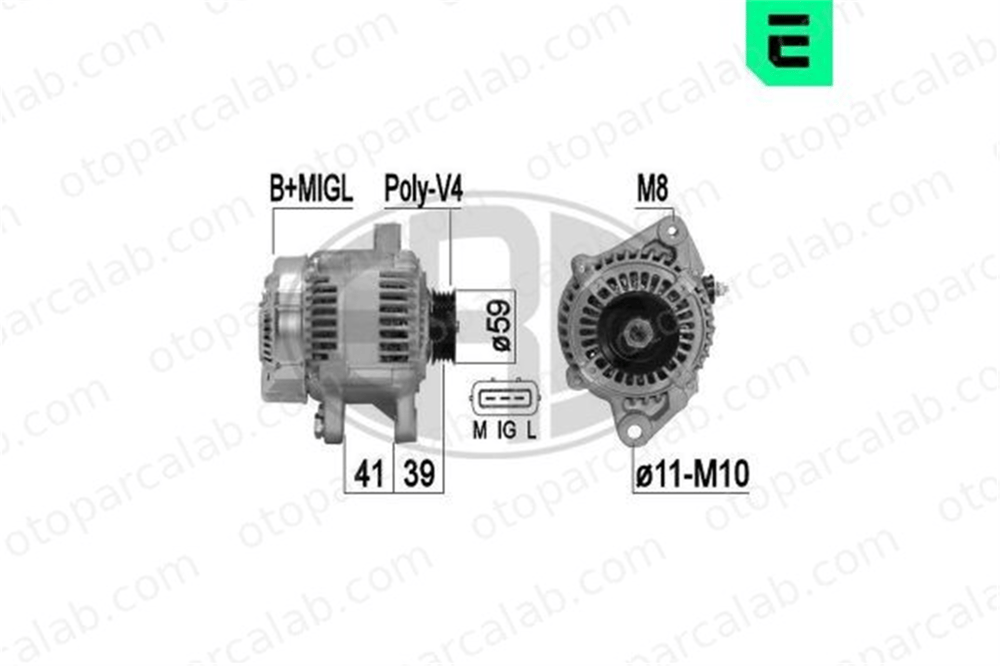 ERA 209377A Alternatör TOYOTA YARIS VERSO YARIS 2706021031 2706021030