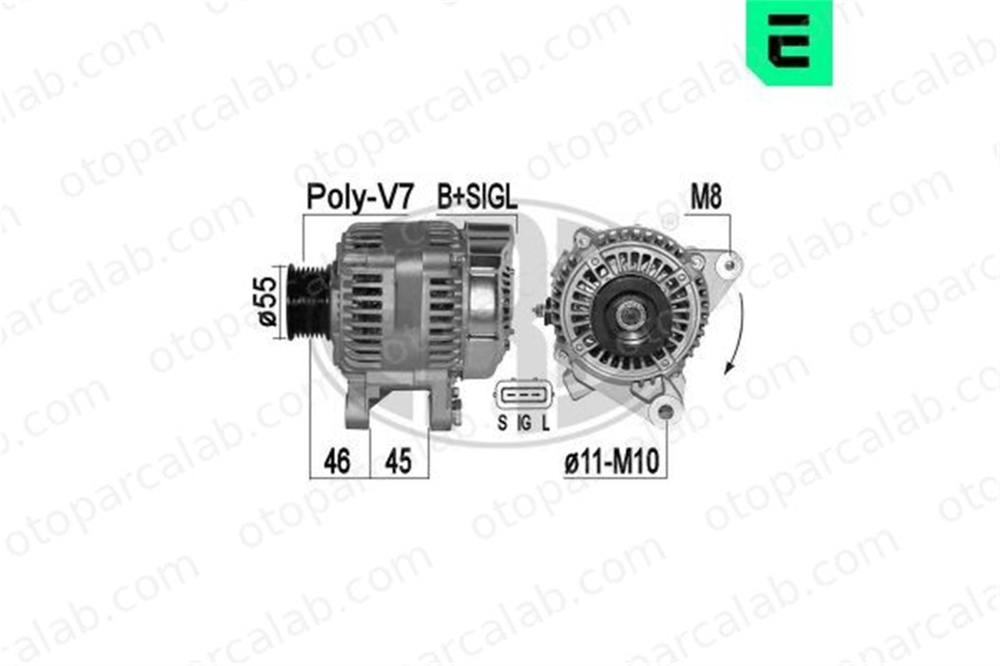 ERA 209384A Alternatör TOYOTA AVENSIS AVENSIS Liftback 2706028110 2706028120