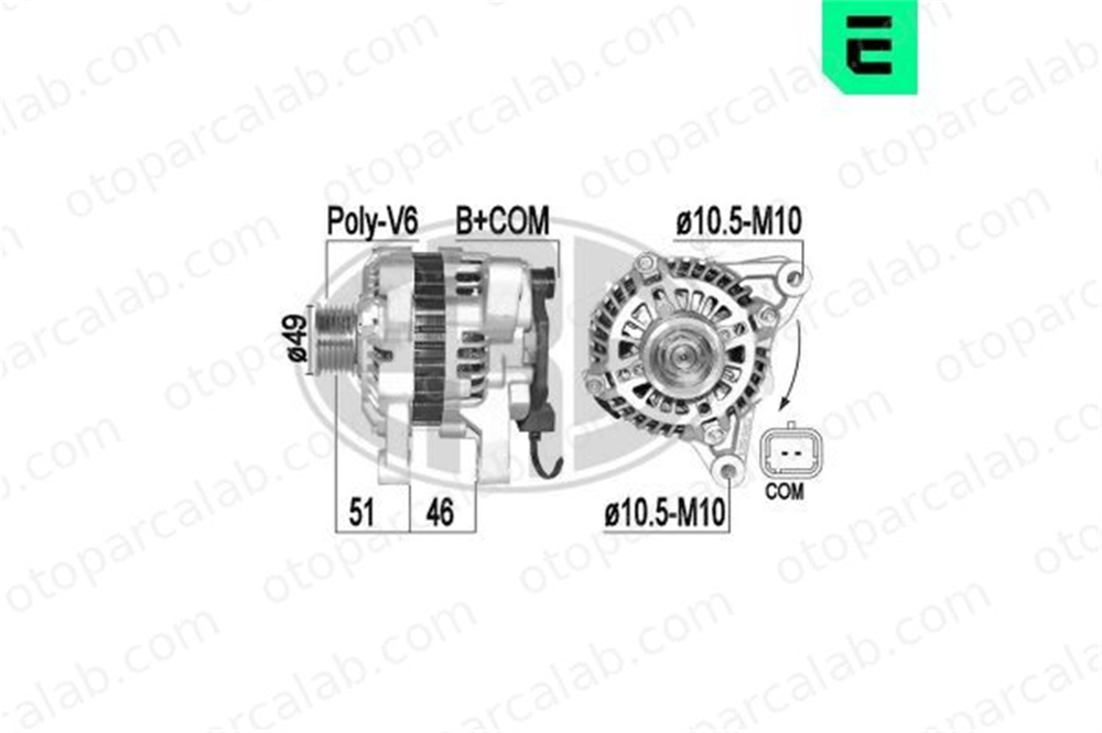 ERA 209386A Alternatör CITROËN C2 C3 I A5TG0192B 5702K0