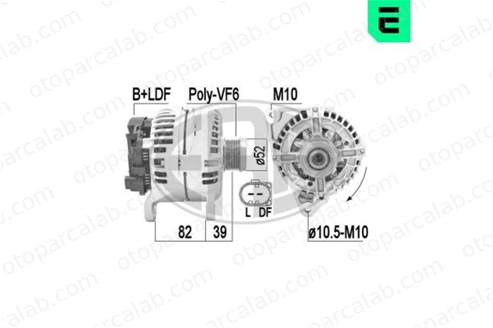 ERA 209414A Alternatör PORSCHE 911 911 Cabrio 99660301202 24436554