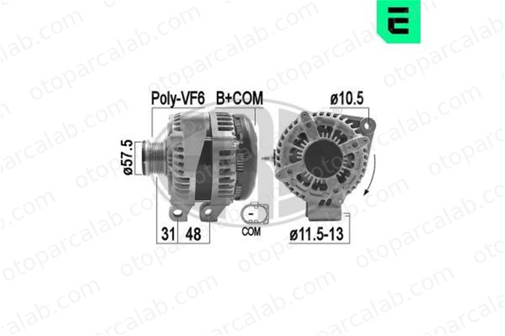ERA 209472A Alternatör JAGUAR XF I XF SPORTBRAKE C2Z3415 8X2310300CC