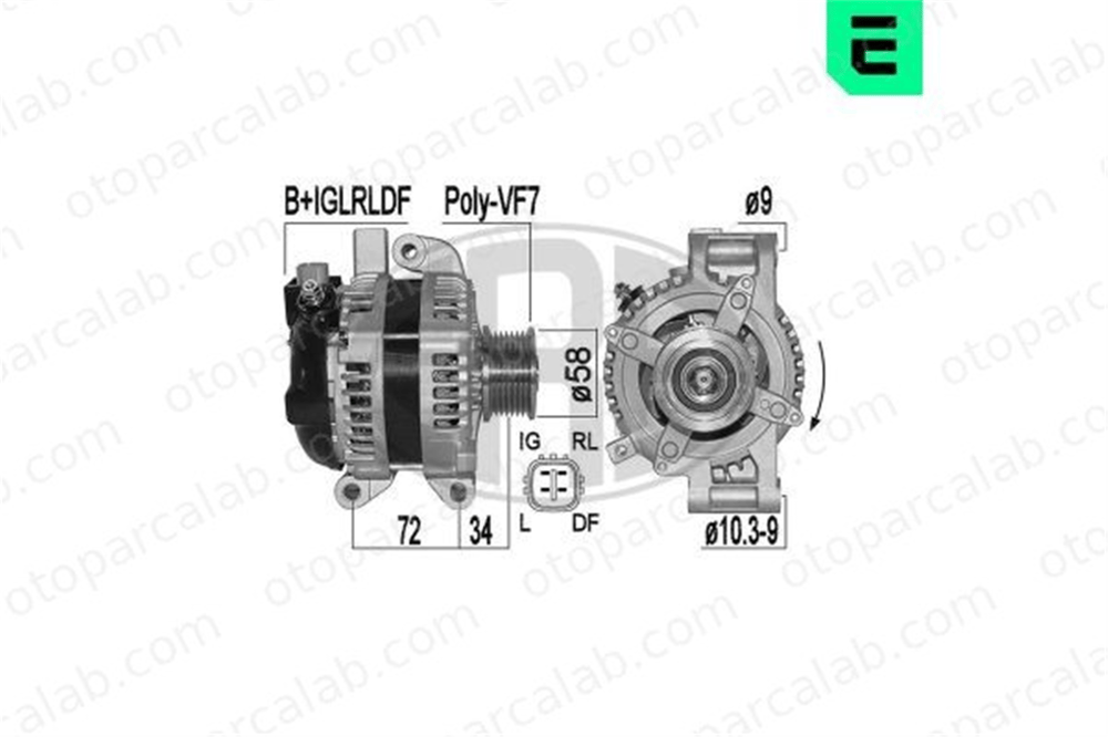 ERA 209534A Alternatör TOYOTA RAV 4 III RAV 4 IV 2706026081 2706026060