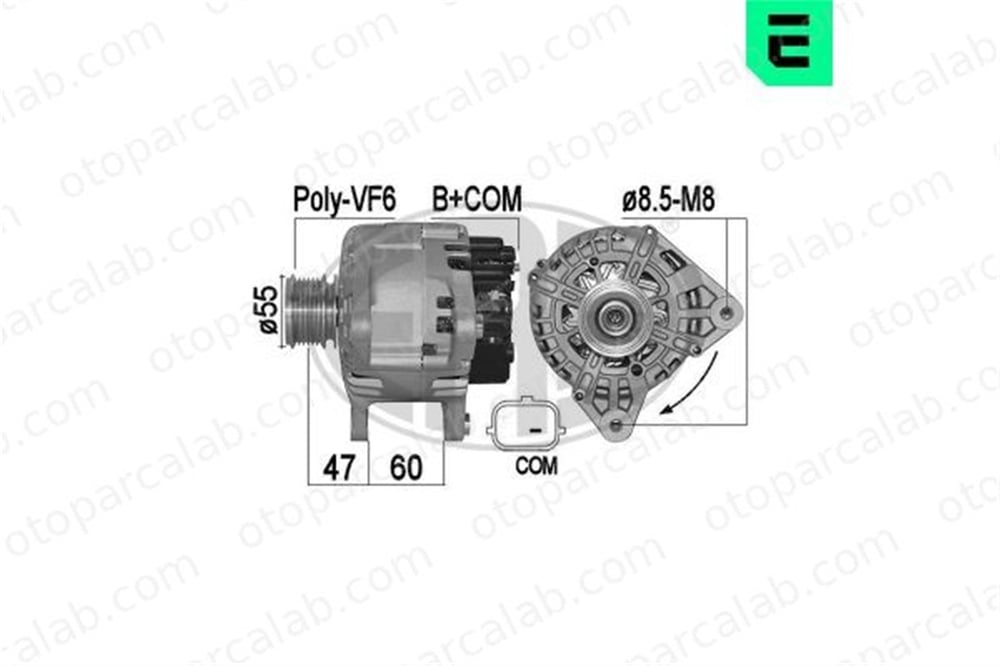 ERA 209545A Alternatör DACIA DUSTER RENAULT KANGOO / GRAND KANGOO II 231007281R