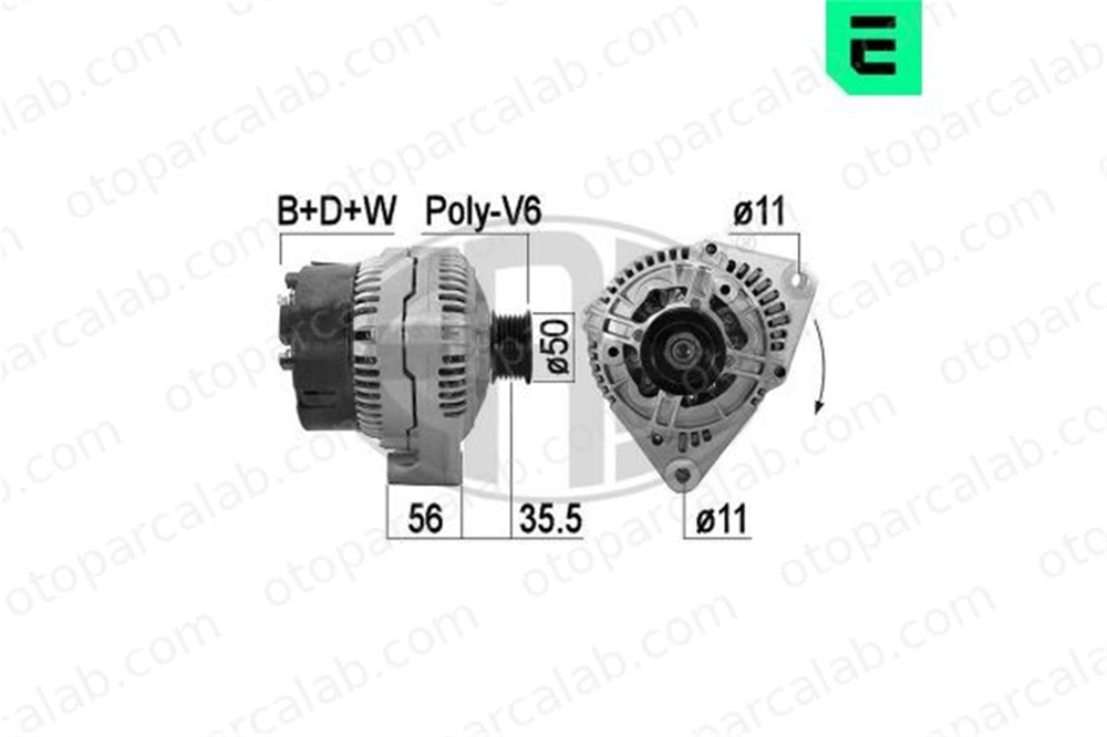 ERA 209551A Alternatör MERCEDES-BENZ VITO Minibüs/Otobüs VITO Panelvan/Van A0091542902 1516446R