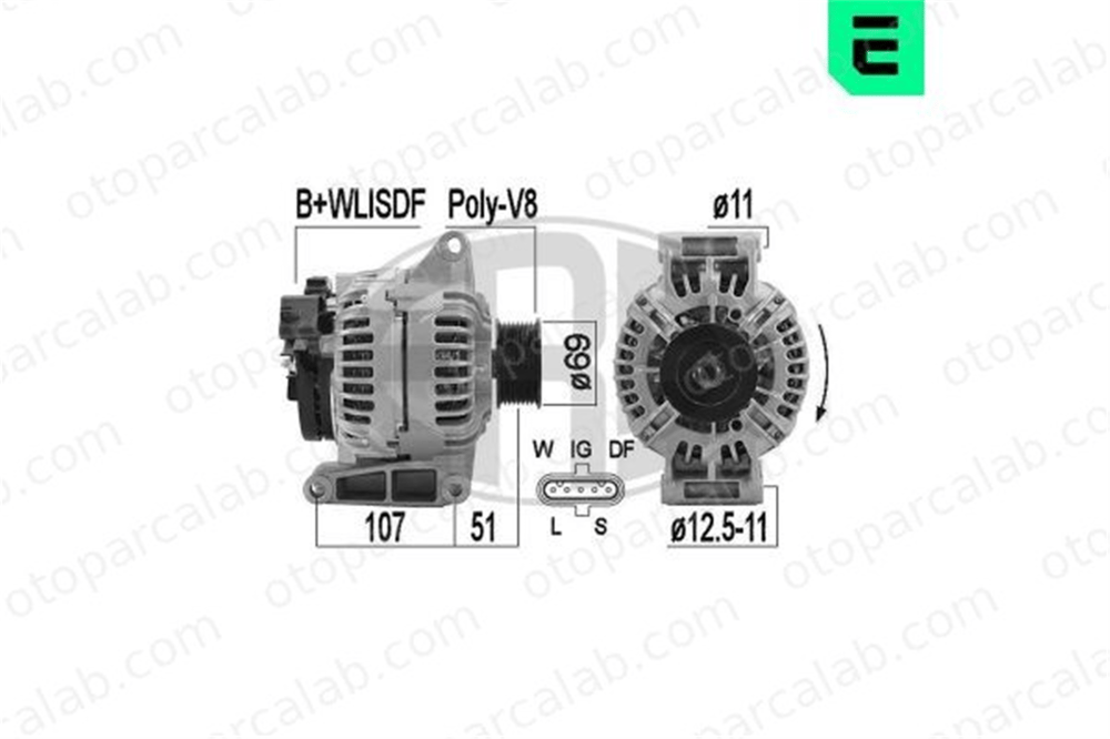 ERA 209575A Alternatör MERCEDES-BENZ AROCS ACTROS MP4 / MP5 141549302 141546802