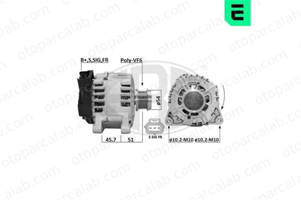 ERA 209682A Alternatör FORD MONDEO V Hatchback MONDEO V Turnier 1865467 DS7T10300LC