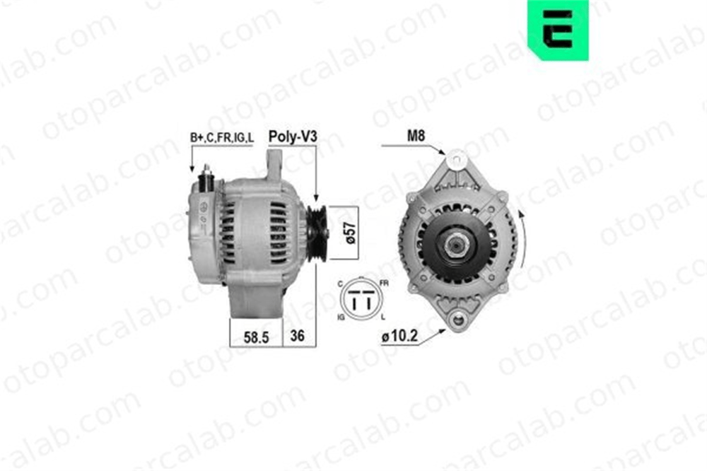 ERA 209685A Alternatör HONDA CIVIC IV Sedan CIVIC IV Hatchback 31100PM5X03 31100PW1G01