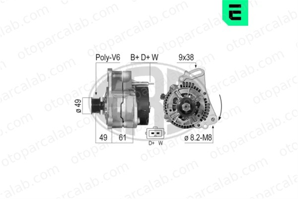ERA 210121A Alternatör VW GOLF III SEAT CORDOBA 28903025P 028903025P