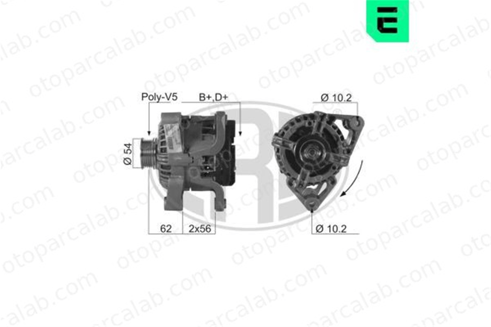 ERA 210162A Alternatör OPEL AGILA ASTRA H 6204154 6204071