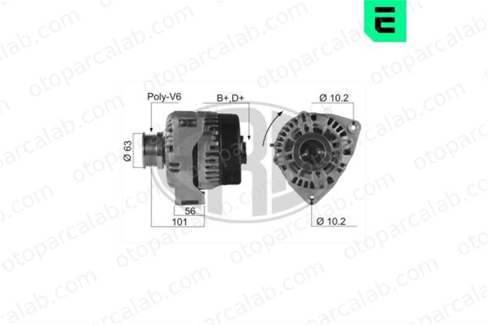 ERA 210229A Alternatör PEUGEOT BOXER Minibüs/Otobüs BOXER Panelvan/Van 96189464 57051P