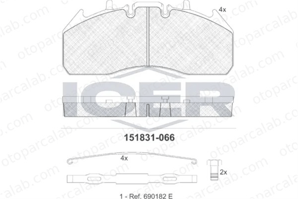 EREN BALATA POINT BP-D.174 M290 Fren Disk Balata Ön VOLVO FL6 RENAULT TRUCKS MIDLINER 21496550 5001864363