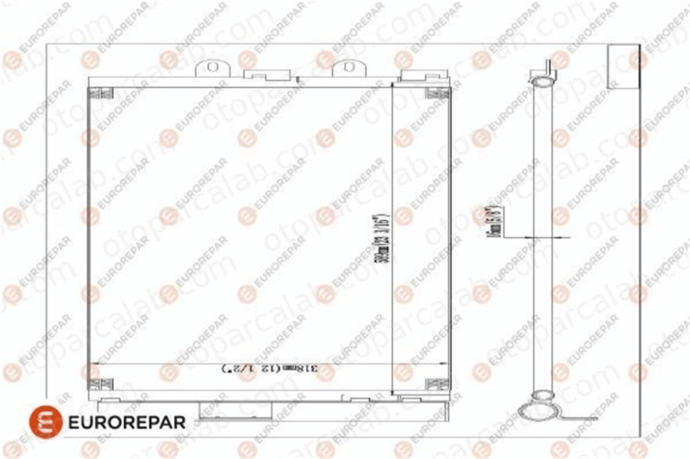 EUROREPAR 1609636680 Klima Radyatörü FIAT PUNTO PUNTO Kasa/eğik arka 1609636680 51712975