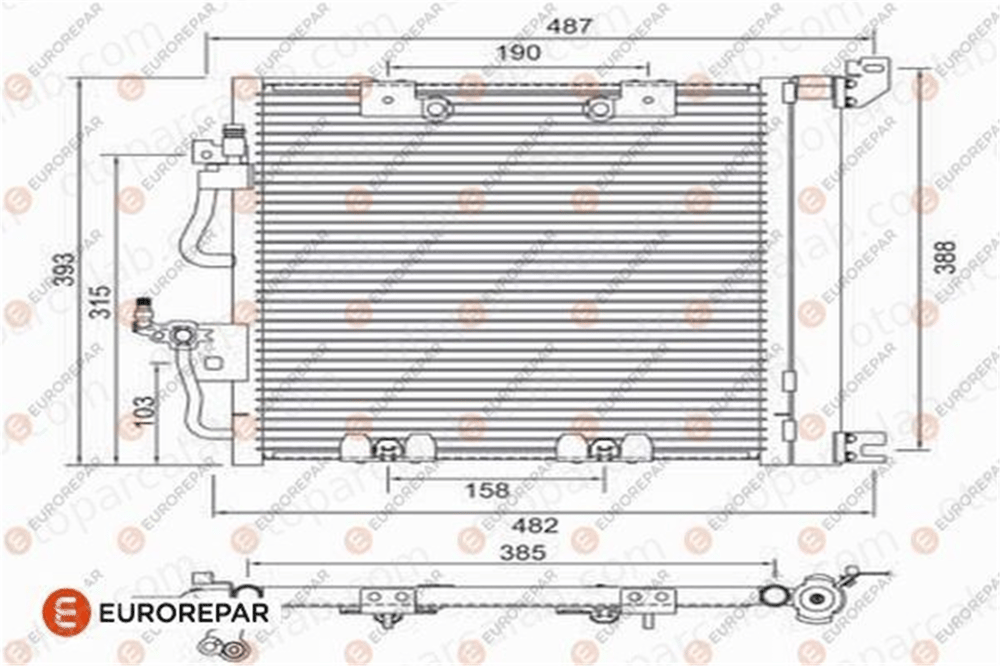 EUROREPAR 1610160680 Klima Radyatörü OPEL ASTRA H ASTRA H GTC 1610160680 13129195