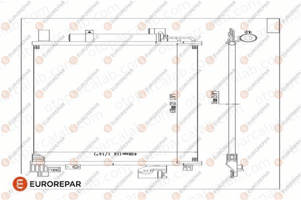 EUROREPAR 1610162080 Klima Radyatörü MITSUBISHI ASX LANCER VIII 1610162080 6455FA
