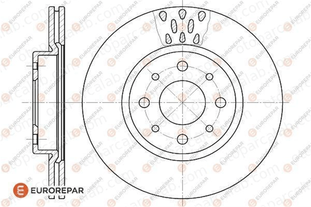EUROREPAR 1618884280 Fren Disk Ayna Ön Sağ ve Sol FIAT PALIO Weekend TEMPRA S.W. 1618884280 60806137