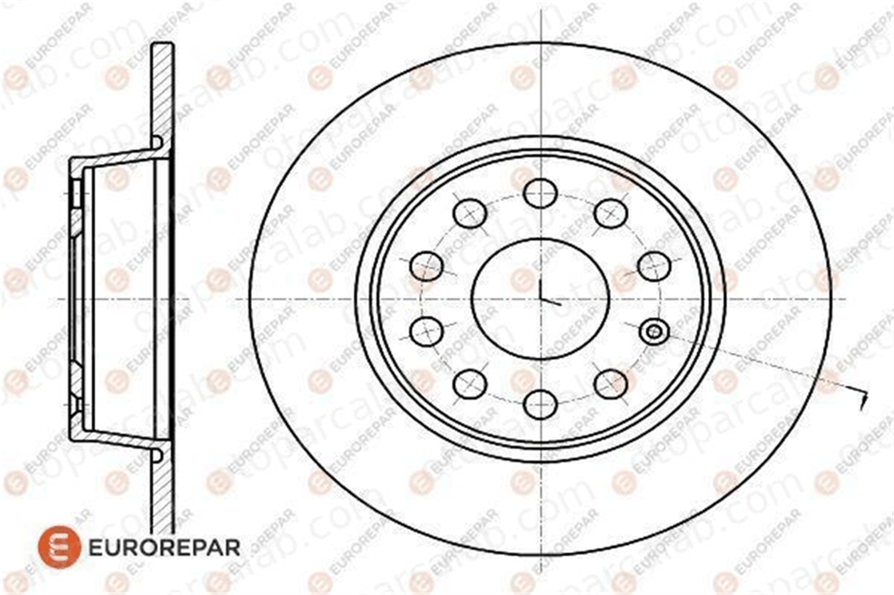 EUROREPAR 1618886780 Fren Disk Ayna Arka Sağ ve Sol AUDI A3 Sportback SEAT LEON 1K0615601AA 5Q0615601D
