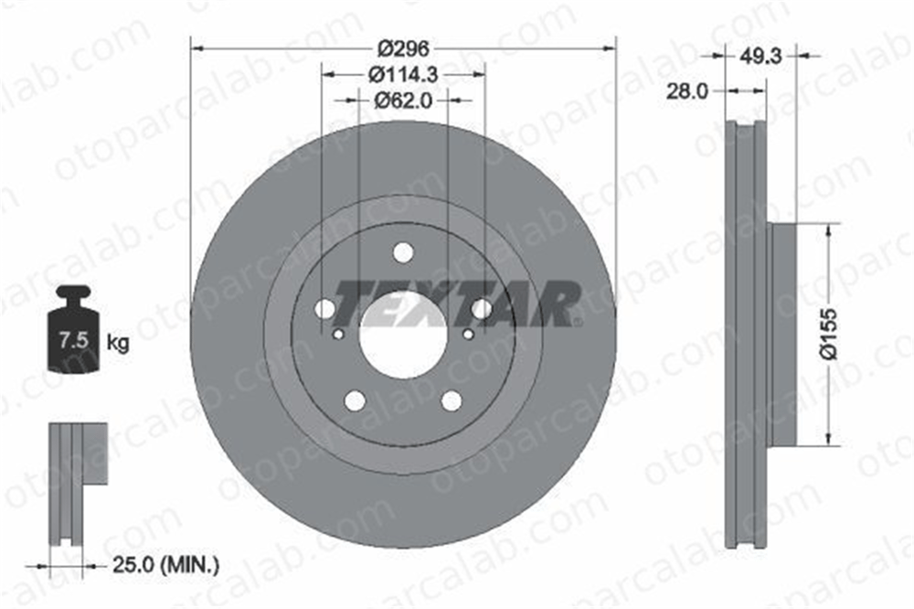 EUROREPAR 1622807280 Fren Disk Ayna Ön Sağ ve Sol TOYOTA CAMRY Sedan RAV 4 IV 1622807280 4351202250