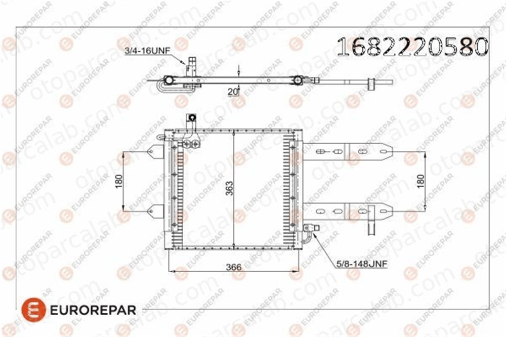 EUROREPAR 1682220580 Klima Radyatörü VW POLO III POLO 1682220580 6N0820413A