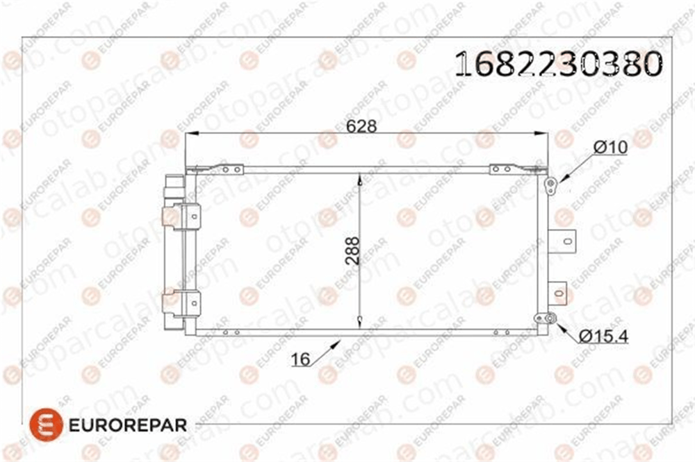 EUROREPAR 1682230380 Klima Radyatörü TOYOTA COROLLA Compact COROLLA Liftback 1682230380 8846002060