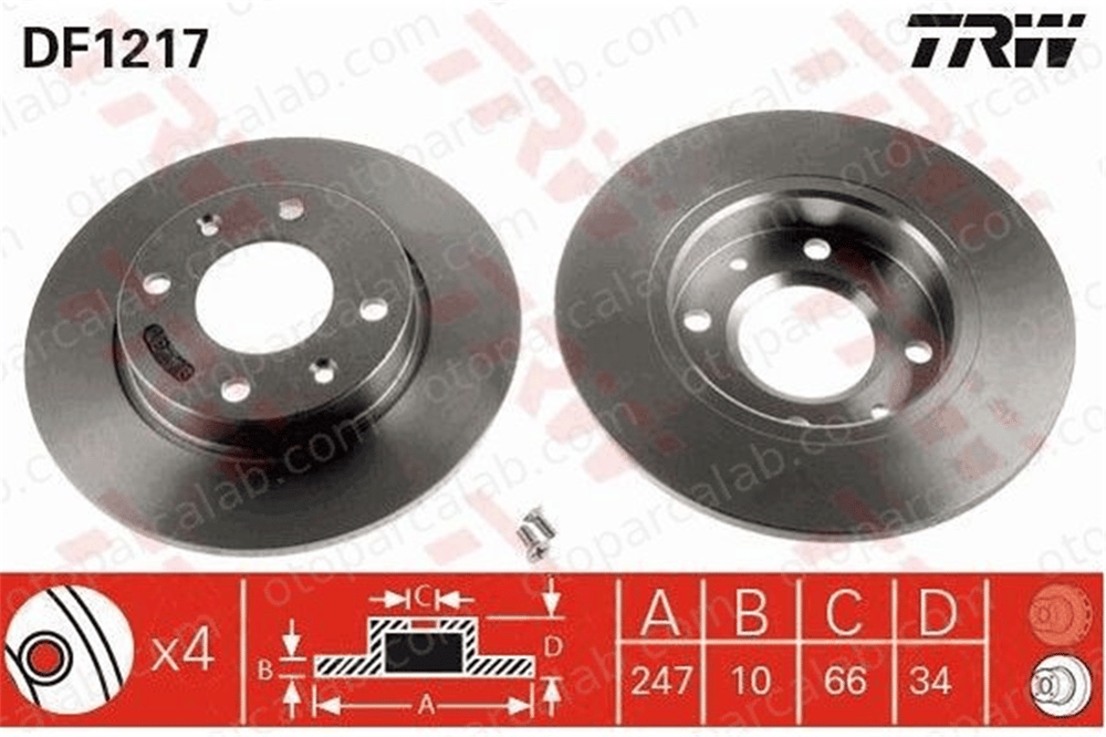 EUROREPAR E169001 Fren Disk Ayna Ön Sağ ve Sol PEUGEOT 205 II CITROËN SAXO E169001 4246A5