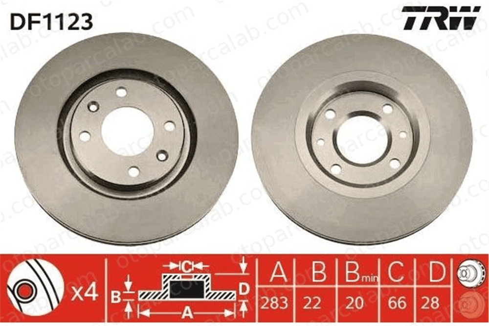 EUROREPAR E169011 Fren Disk Ayna Ön Sağ ve Sol CITROËN XANTIA Break XANTIA E169011 4246T9