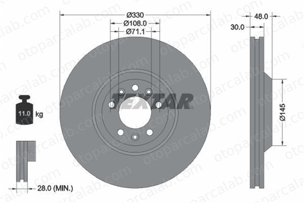 EUROREPAR E169503 Fren Disk Ayna Ön Sağ ve Sol PEUGEOT 607 407 SW E169503 4249A9