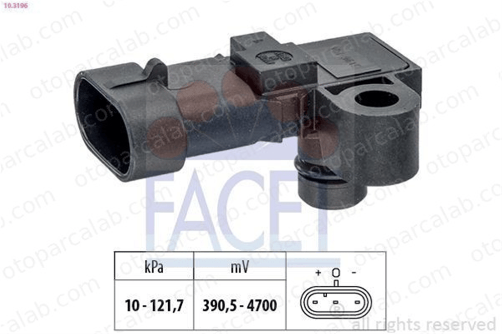 FACET 10.3196 MAP Sensörü OPEL ASTRA H Station wagon ZAFIRA / ZAFIRA FAMILY B 55563375 1238394