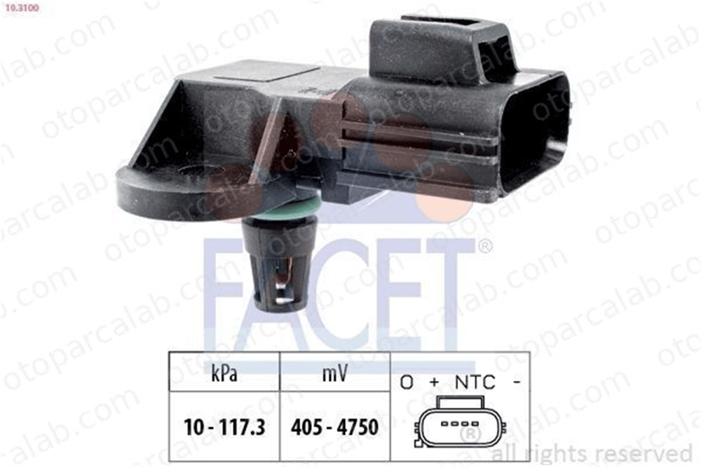 FACET 10.3100 MAP Sensörü FORD C-MAX FOCUS II 1S7A9F479AC 1439900