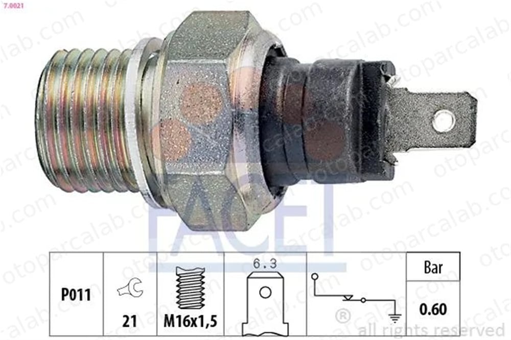 FACET 7.0021 Yağ Müşürü CITROËN BX BX Break 113114 9152111480