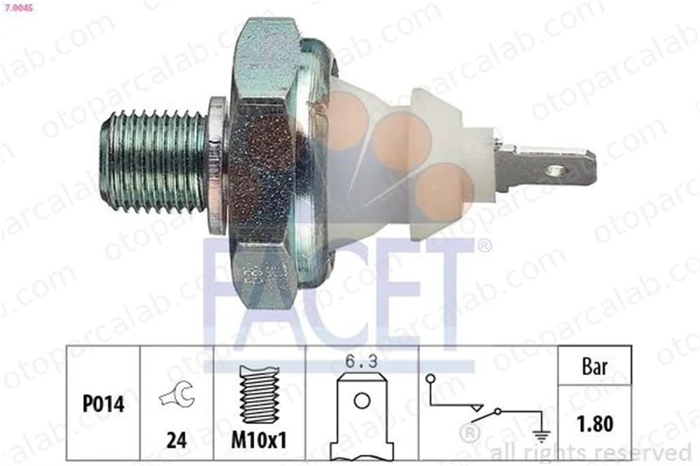 FACET 7.0045 Yağ Müşürü AUDI 100 C3 Sedan 100 C3 Avant 56919081 056 919 081