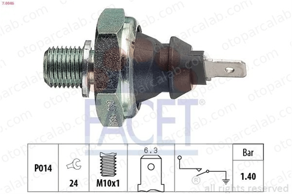 FACET 7.0046 Yağ Müşürü VW GOLF II AUDI 100 C3 Avant 1008803 68919081