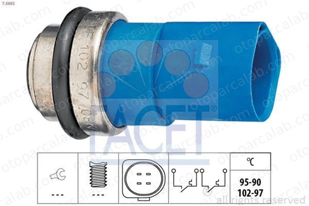 FACET 7.5692 Fan Müşürü AUDI A6 C5 Avant A6 C5 8D0959481B