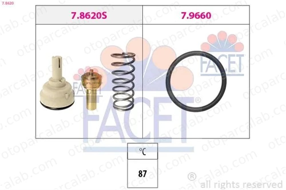 FACET 7.8620 Termostat AUDI A3 A3 Sportback 3C121110C 03C121110C