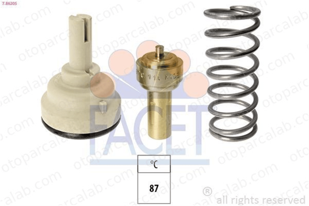 FACET 7.8620S Termostat 85 °C AUDI A3 A3 Sportback 3C121110F 03C 121 110 F