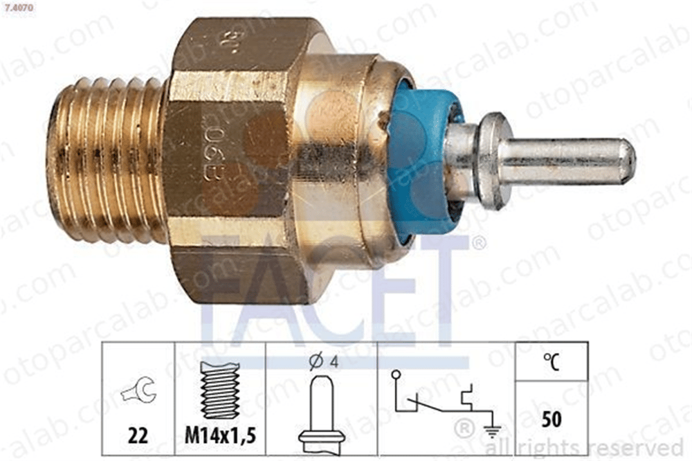 FACET 7.4070 Hararet Müşürü MERCEDES-BENZ 124 Sedan 124 T-Model A005545702 A0055457024
