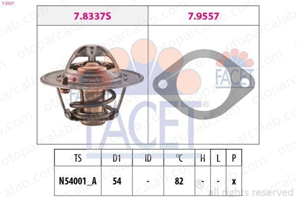 FACET 7.8337 Termostat OPEL MONTEREY A 602687 8970628180