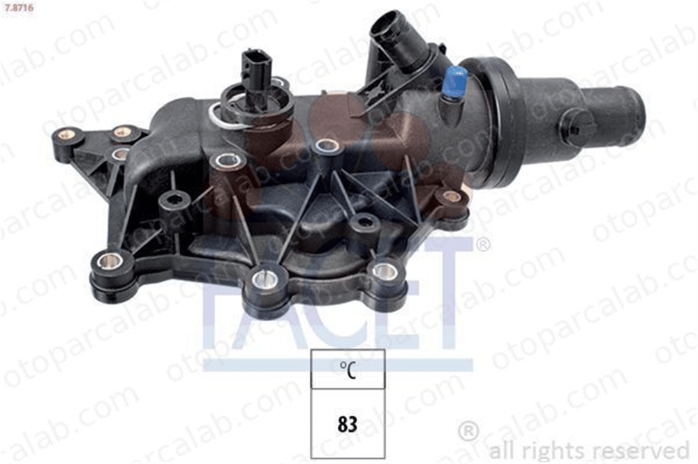 FACET 7.8716 Termostat 83 °C RENAULT FLUENCE KANGOO / GRAND KANGOO II 8200700094