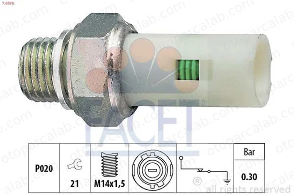 FACET 7.0076 Yağ Müşürü RENAULT 21 Sedan RAPID Kasa/büyük limuzin 7700777660 6001543356