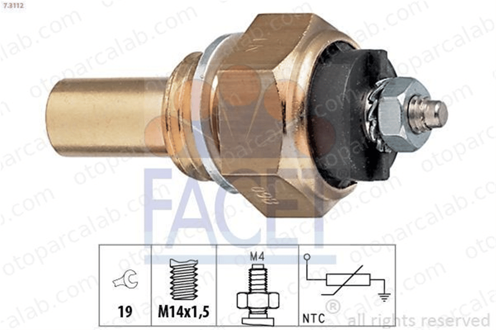 FACET 7.3112 Hararet Müşürü MERCEDES-BENZ T2/LN1 Panelvan/Van T2/LN1 Platform şasi 15422317 0015422317
