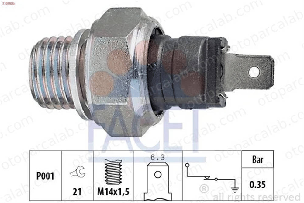 FACET 7.0006 Yağ Müşürü SAAB 9000 Hatchback 900 I 7700761254 T1348032