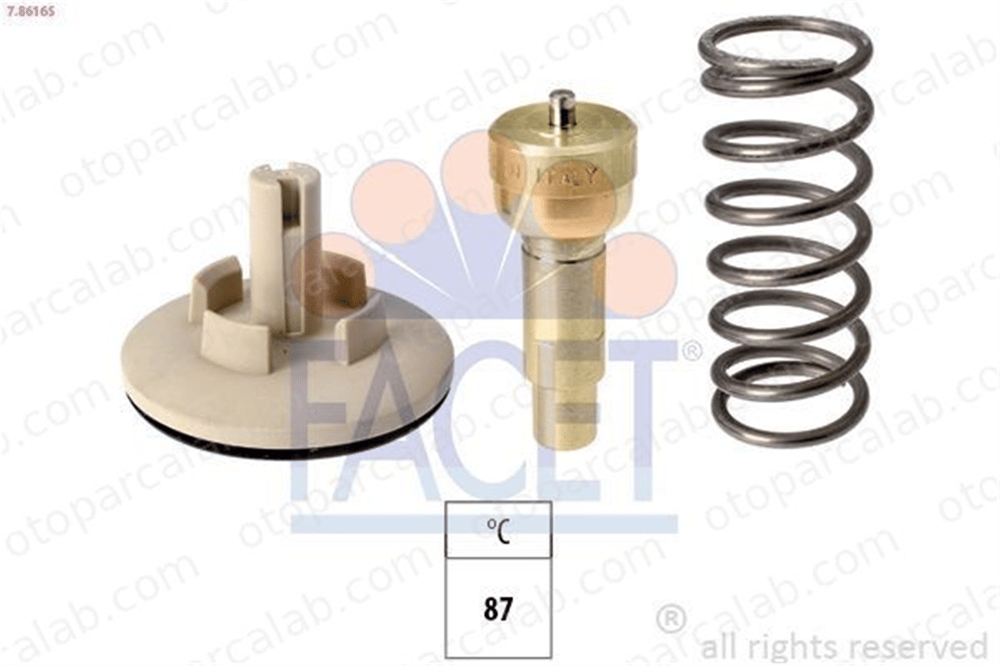 FACET 7.8616S Termostat 87 °C VW POLO SEAT IBIZA III 3C121110A 03C 121 110 A