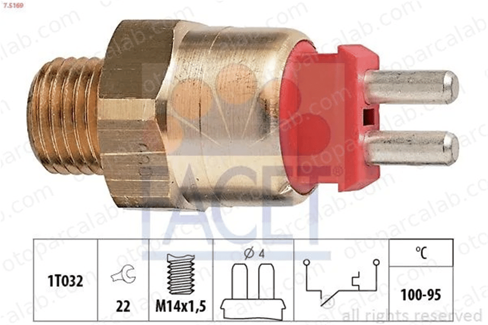 FACET 7.5169 Fan Müşürü MERCEDES-BENZ 124 Sedan 190 A006545152 A0065451524
