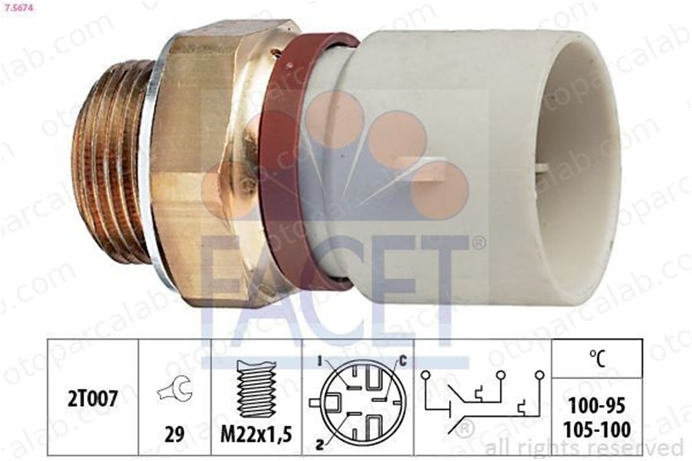 FACET 7.5674 Fan Müşürü OPEL VECTRA B VECTRA B Station wagon 90506498 1341042