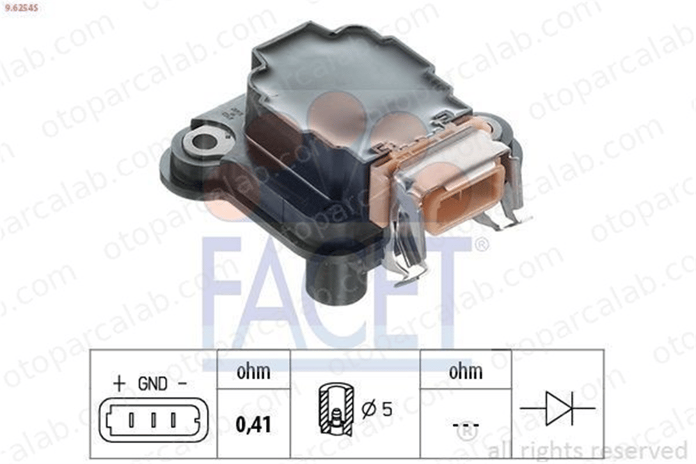 FACET 9.6254S Ateşleme Bobini AUDI A6 C5 Avant A6 C5 58905101 58905105