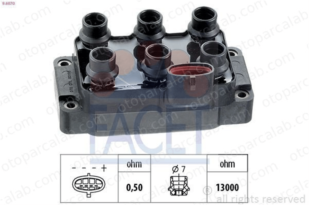FACET 9.6070 Ateşleme Bobini FORD COUGAR MONDEO II 5008196 6489415