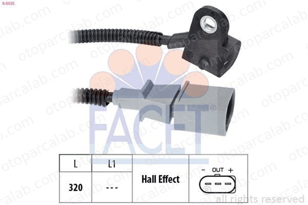FACET 9.0535 Eksantrik Devir Sensörü VW GOLF V SKODA OCTAVIA II Combi 3G957147B 03G957147B