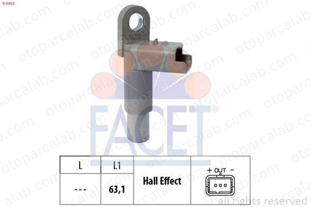 FACET 9.0463 Eksantrik Devir Sensörü CITROËN C2 C3 I 2S6Q12K073AA 1920EJ