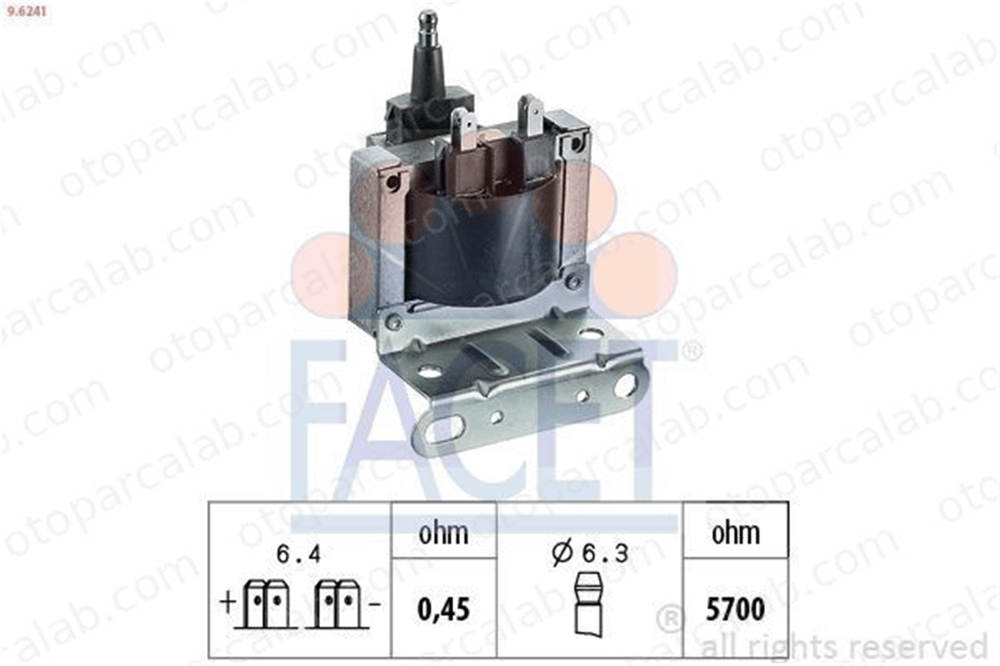 FACET 9.6241 Ateşleme Bobini OPEL CORSA A Hatchback KADETT E 3474282 3474232