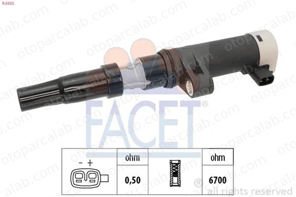 FACET 9.6332 Ateşleme Bobini RENAULT LAGUNA II Grandtour MEGANE II 224332597R 8200405098