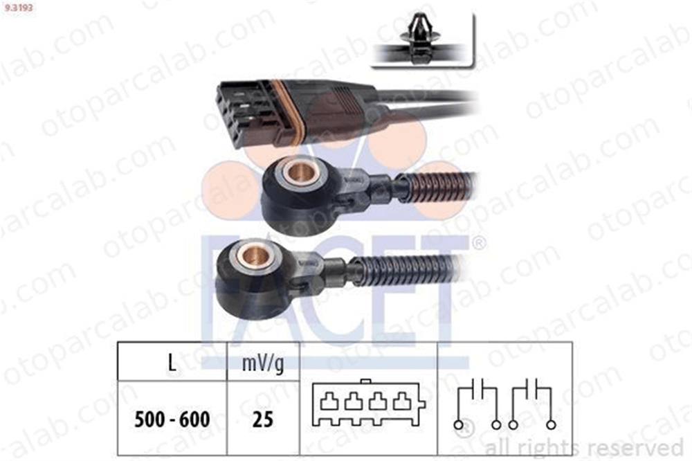 FACET 9.3193 Vuruntu Sensörü BMW 5 Touring 5 13627566785 13627525039